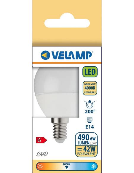 Velamp Lb S K Ampoule Led Smd Sph Re P W Lm Culot E K