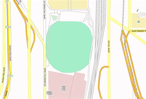 Centurylink Field Stadtplan Mit Satellitenaufnahme Und Unterk Nften Von