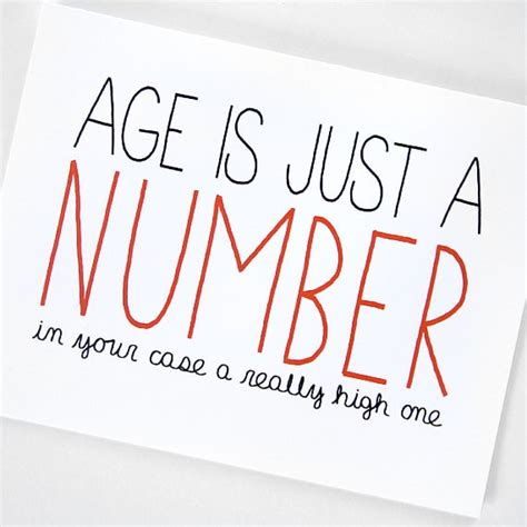 Funny Birthday Card Age Is Just A Number By Julieannart On Etsy