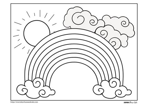 Free Printable Rainbow Coloring Pages