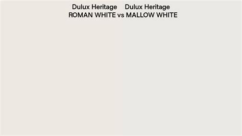 Dulux Heritage Roman White Vs Mallow White Side By Side Comparison