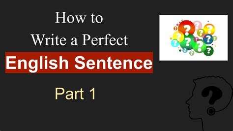 How To Write A Correct Sentence In English Sentence Structure In English Grammar With Examples