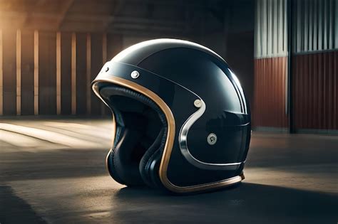 Premium Ai Image A Black Motorcycle Helmet With The Word H1 On The Front