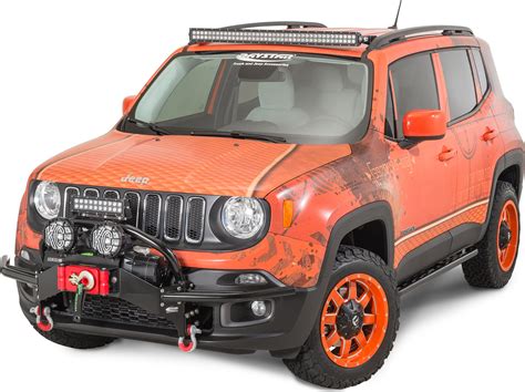 Daystar Kj50001bk Front Winch Bumper Guards For 15 17 Jeep Renegade Bu Quadratec