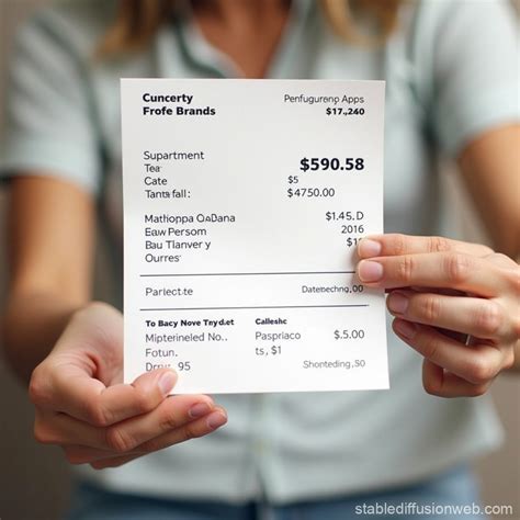 Money Transfer Receipt Image Stable Diffusion Online