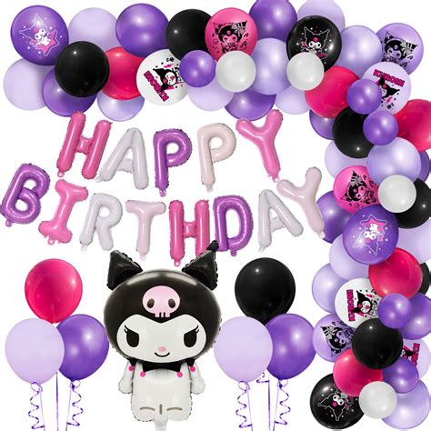 Kuromi Birthday Party Set Latex Balloon Garland Arch Decor With Kuromi