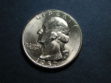 1957d Washington Quarter NICE BLAST WHITE For Sale Buy Now Online