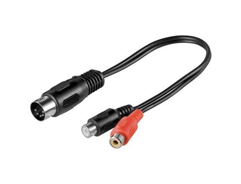 Cable Din Vers Rca M Din Fiche Broches X Prise Rca D G