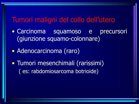 Ppt Tumore Della Cervice Uterina Powerpoint Presentation Free