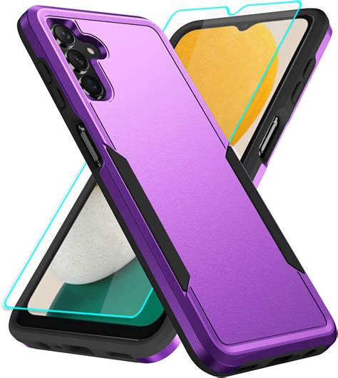 Aozuoton Phone Case For Galaxy A13 5g Full Body Protection Durable Rubber Cover