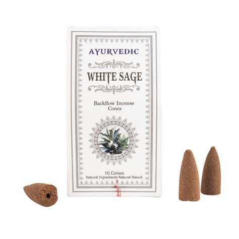 White Sage Backflow Incense Cones Shop Incense At Energy Muse