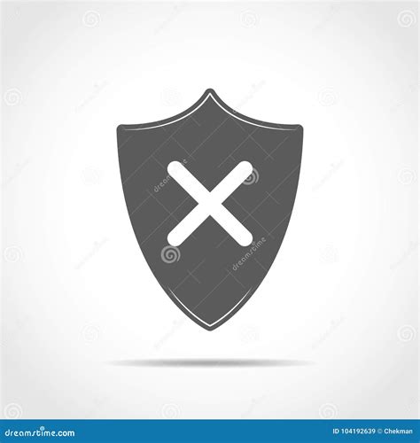 Shield With Cross Vector Illustration Stock Illustration