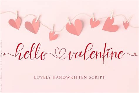 Heart Connect Font Handwritten Script Font With Tails Font Etsy