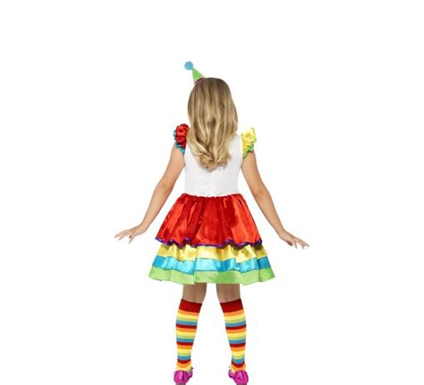 Costume Da Clown Multicolore Per Bambina