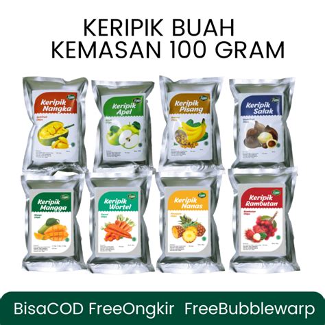 Keripik Kripik Buah 100 Gram Nangka Apel Pisang Salak Mangga Nanas