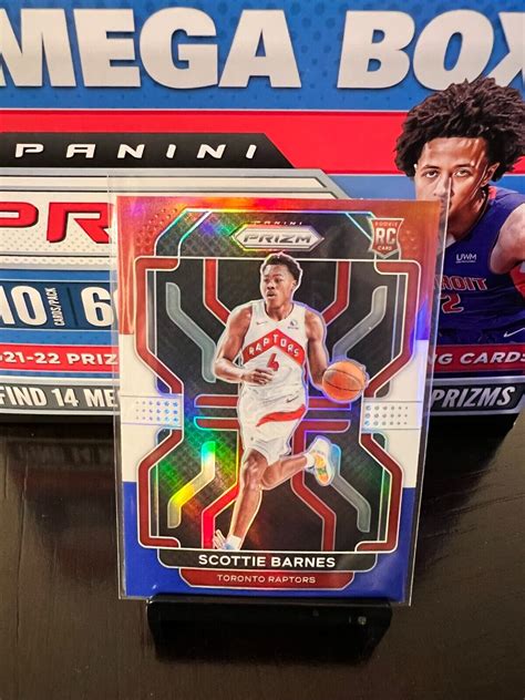 2021 22 Panini Prizm Scottie Barnes 320 Rookie Red White Blue Prizm Ebay