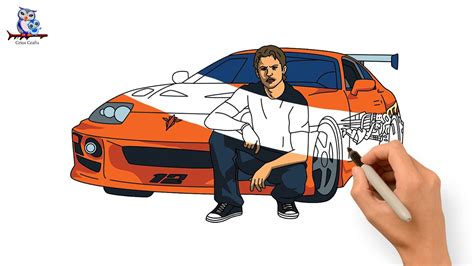 How To Draw Paul Walker Brian O Conner Fast Furious YouTube