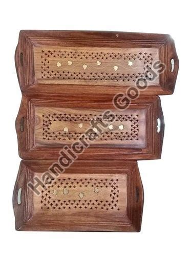 Rectangle Wooden Coffee Tray Set At Rs 320 Set In Saharanpur