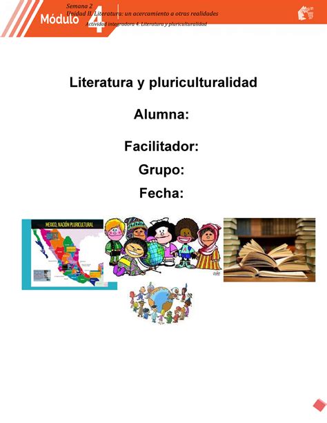 M S Ai Literatura Y Pluriculturalidad Unidad Ii Literatura Un