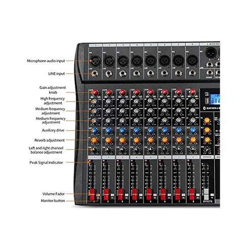 Depusheng DX8 Professional Mixer Sound Board Console 8 Channel Desk