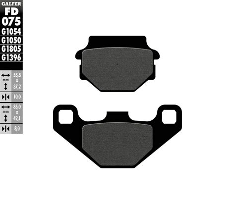 Galfer Carbon Semi Metallic Brake Pads Front Rear Fd075g1054 Ebay