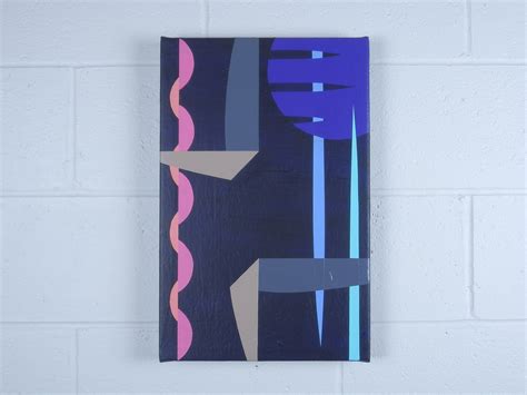 Abstract Purple Geometric Painting Acrylic on Canvas - Etsy