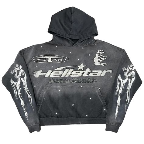 Hellstar Racer Hoodie Vintage Black