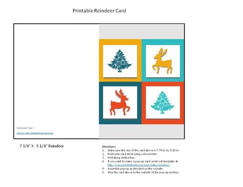 How to Make Pop-Up Reindeer Cards - Holidappy