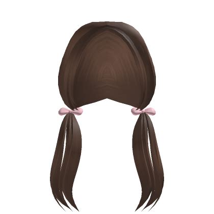 Kawaii Brown Low Pigtails With Bows Roblox Item Rolimon S