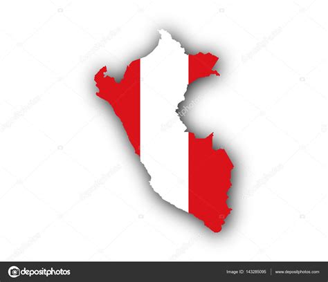 Diseno De Bandera De Mapa De Peru Vectores Libres De Derechos Istock