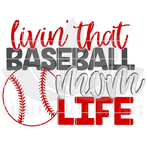 Baseball Svg Livin Baseball Mom Life Svg Design Mom Svg Etsy