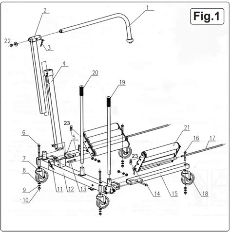 SEALEY W1200T V3 WHEEL REMOVAL TROLLEY 1500KG CAPACITY Instruction Manual