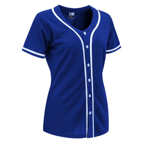 Blank Blue Baseball Jersey for Women | Plain Jersey