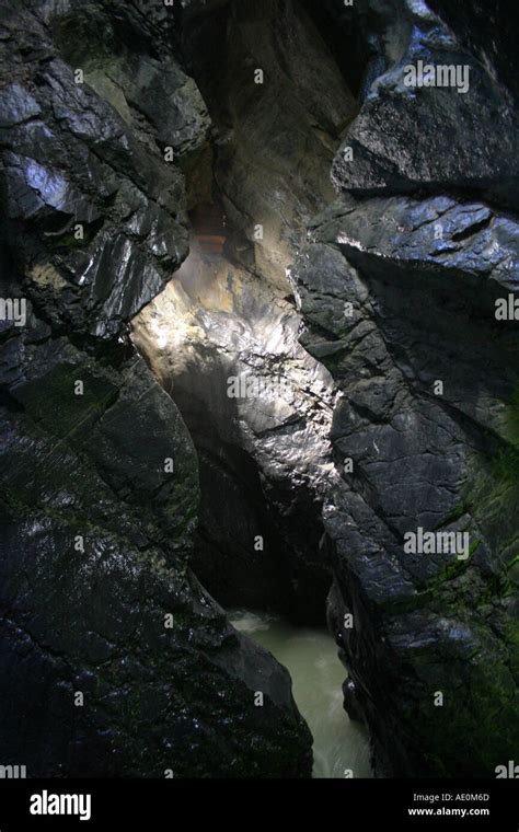 Trummelbach Falls In The Lauterbrunnen Valley Switzerland Stock Photo