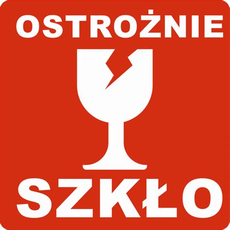 Etykieta logistyczna OSTROŻNIE SZKŁO rolka A1000 MultiPak