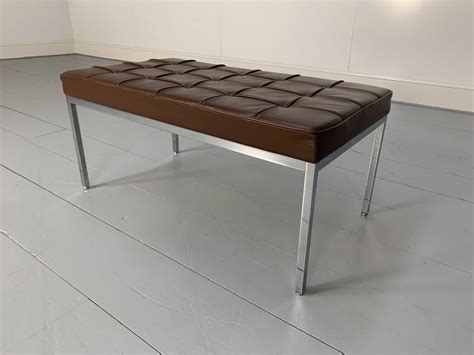 Rrp £3000 Knoll Studio Florence Knoll 2 Seat Bench In Volo