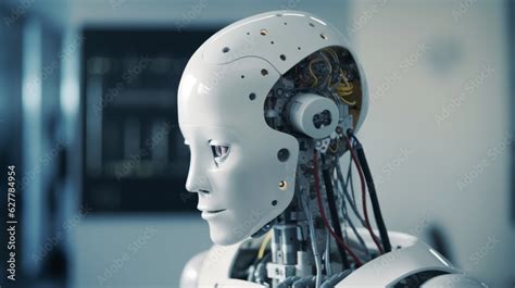 Ai Artificial Intelligence Model Roboter Working In Laboratory Ai