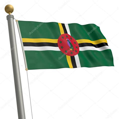 La Bandera De Dominica Ondea Sobre Asta De La Bandera 2023