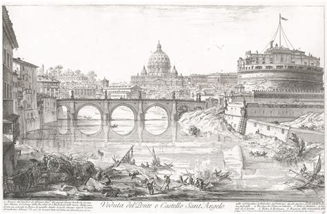 Veduta Del Ponte E Castello Sant Angelo Vedute Di Roma Giovanni