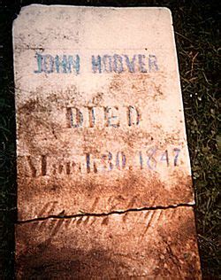 John Hoover Sr 1776 1847 Find A Grave Memorial