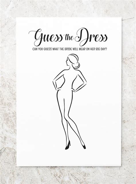 Guess The Dress Printable