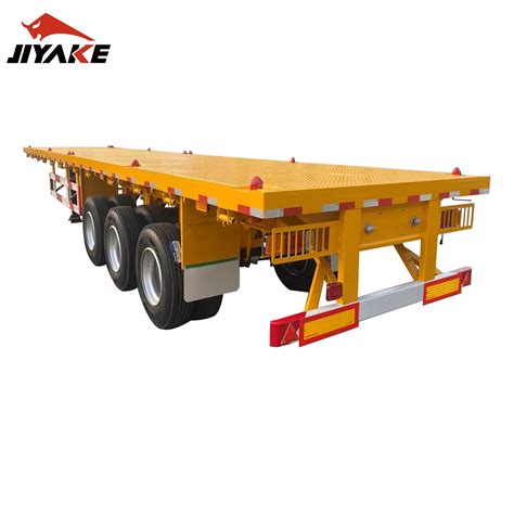 Best Price 2 3 4 Axles 20FT 40FT Platform Semi Trailer Container