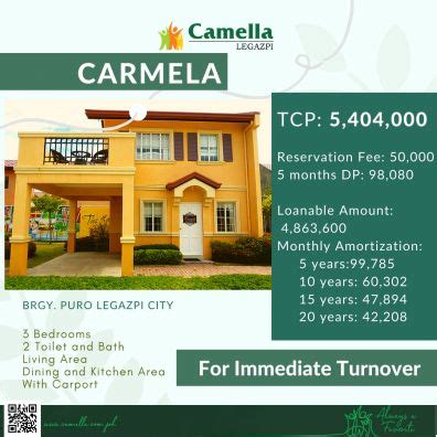 Carmela Floor Plan Camella Homes Floor Roma