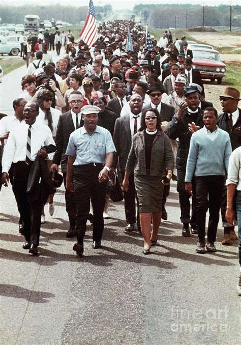 Martin Luther King Leading A March By Bettmann