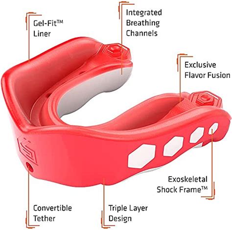 Shock Doctor Gel Max Mouth Guard Sports Mouthguard For Football Lacrosse Hockey Basketball