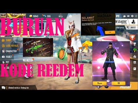 BURUAN KODE REEDEM FREE FIRE TERBARU 08 AGUSTUS 2020 ALOK DAN SKIN