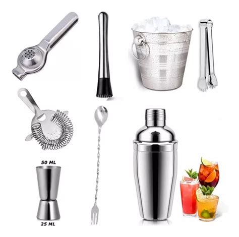 Kit Caipirinha Profissional Coqueteleira 500 Ml Inox Frete grátis