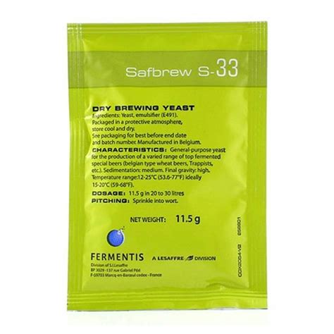 Safale S33 – Fermentis | Nirobeer