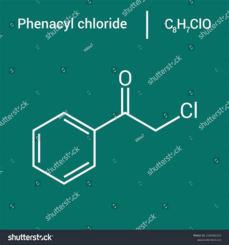 Chemical Structure Of Phenacyl Chloride C8h7clo Royalty Free Stock