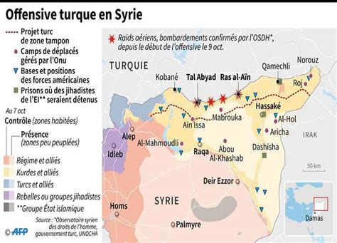 Offensive De La Turquie En Syrie Cette Carte Résume Les Quatre Enjeux Lolaplus